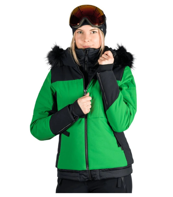 Giacca da sci da donna Northfinder TAYLER verde/nera
